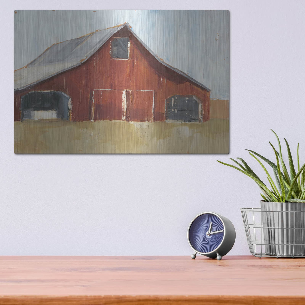'Rustic Red Barn I' by Ethan Harper – Metal Wall Art, 16x12 room view