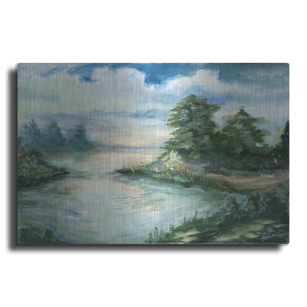 'Cerulean Sunrise' by Ethan Harper – Metal Wall Art