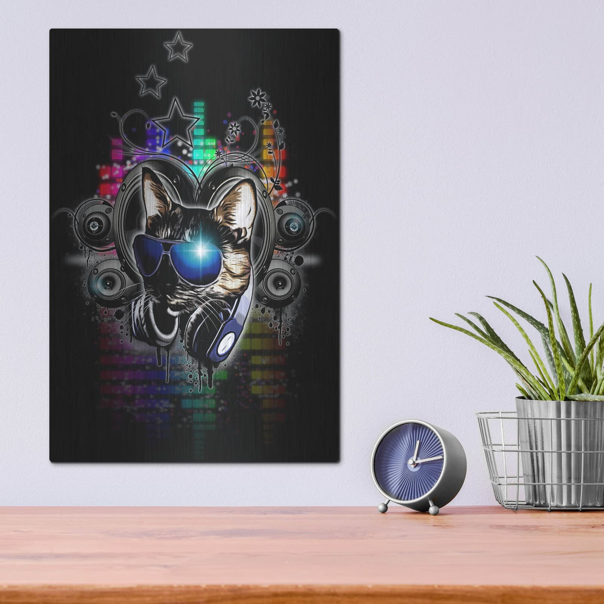 'Drop The Bass' by Nicklas Gustafsson – Metal Wall Art, 12x16 room view