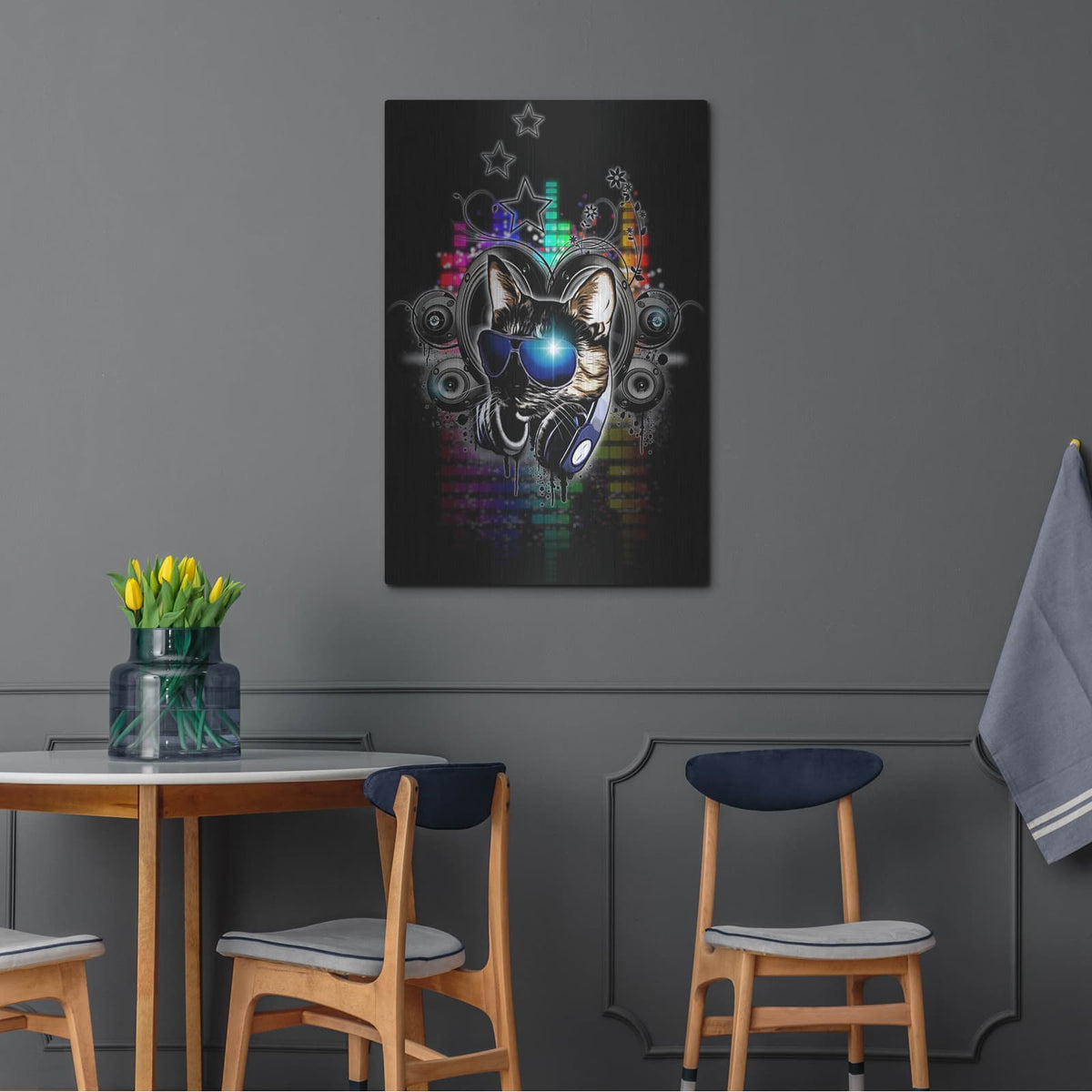 'Drop The Bass' by Nicklas Gustafsson – Metal Wall Art, 24x36 room view