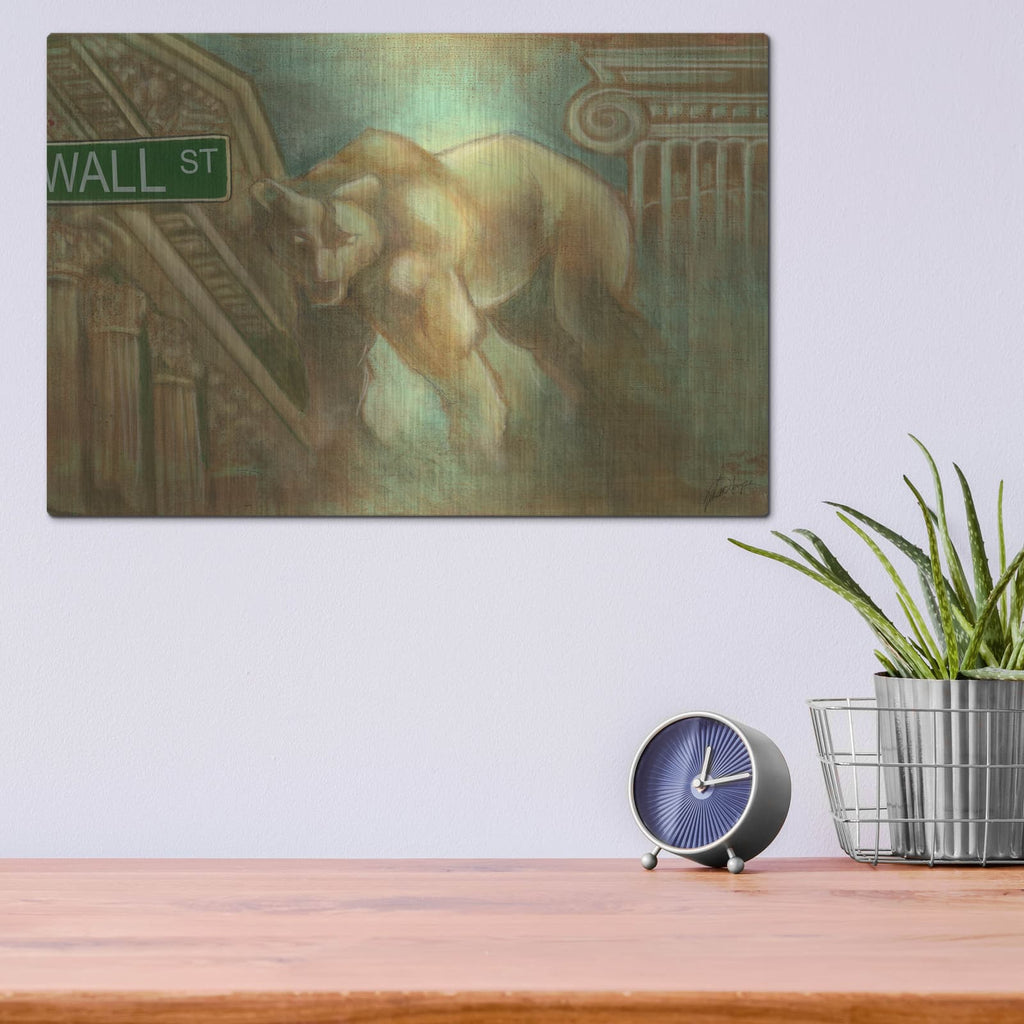 'Bear Market' by Ethan Harper – Metal Wall Art, 16x12 room view
