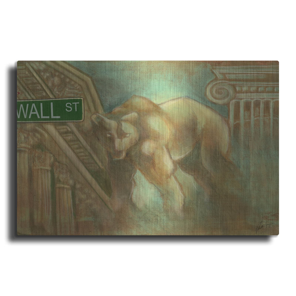'Bear Market' by Ethan Harper – Metal Wall Art