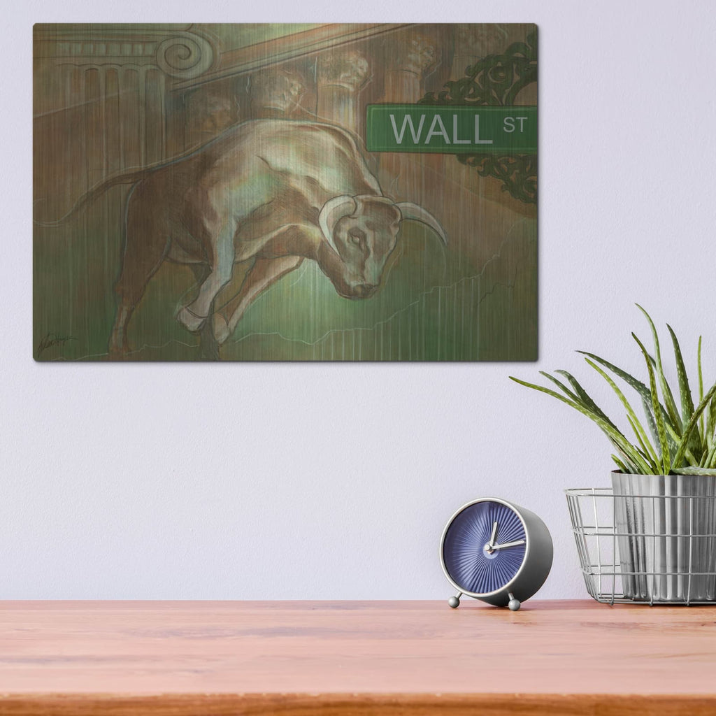 'Bull Market' by Ethan Harper – Metal Wall Art, 16x12 room view