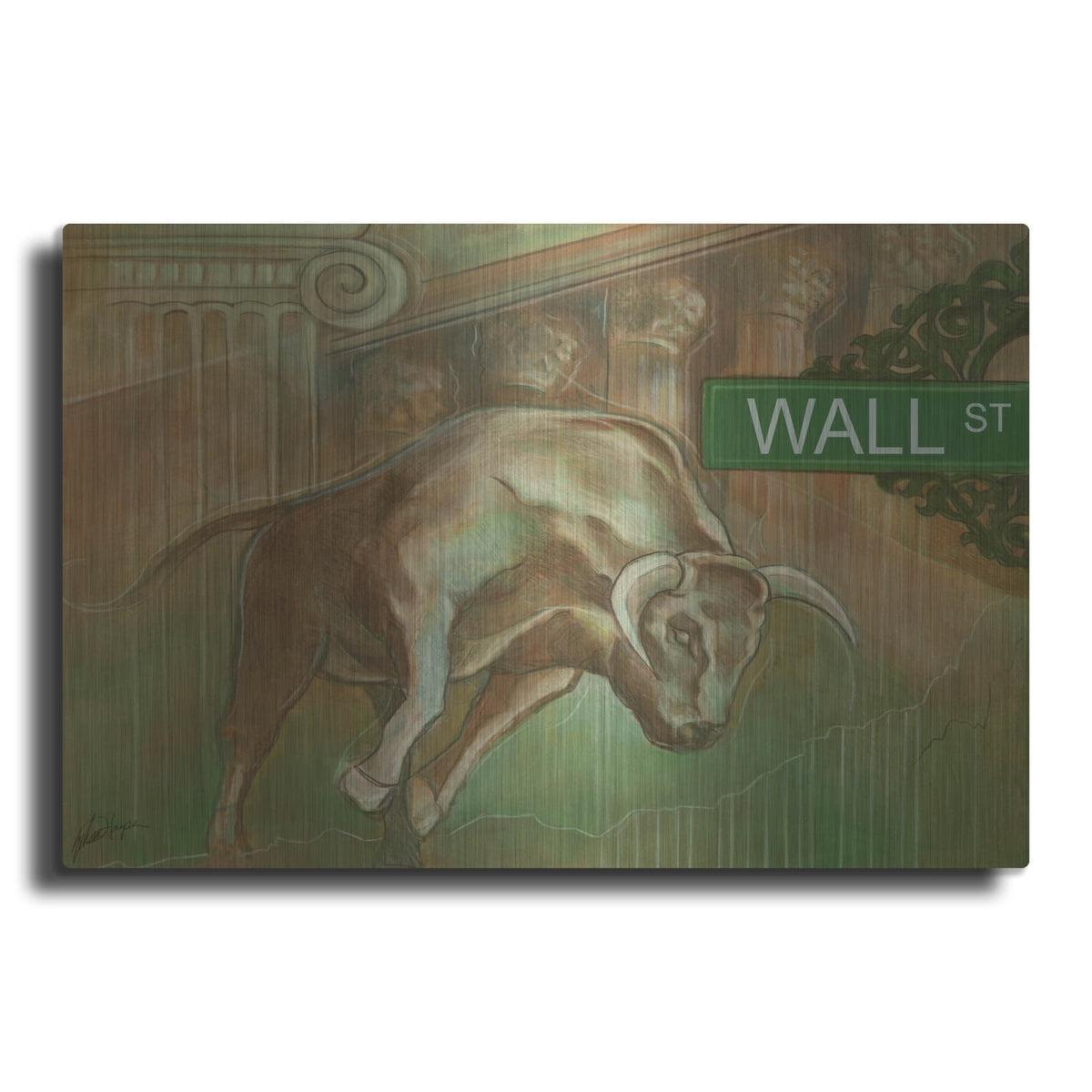 'Bull Market' by Ethan Harper – Metal Wall Art