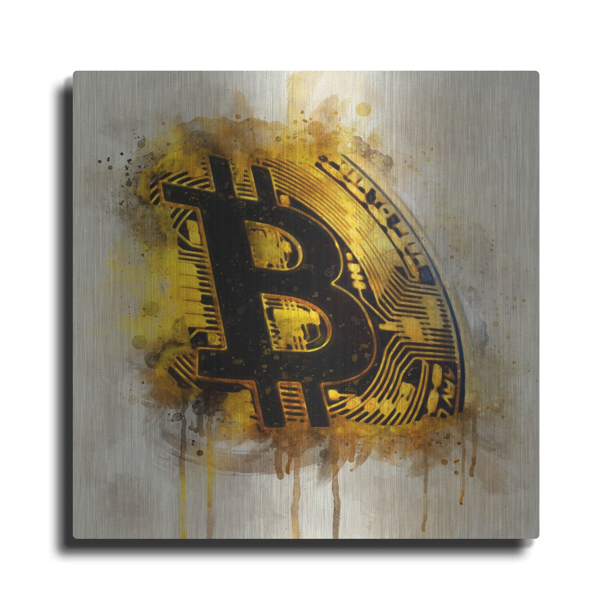 'Bitcoin Era in Gold' by Surma and Guillen – Metal Wall Art