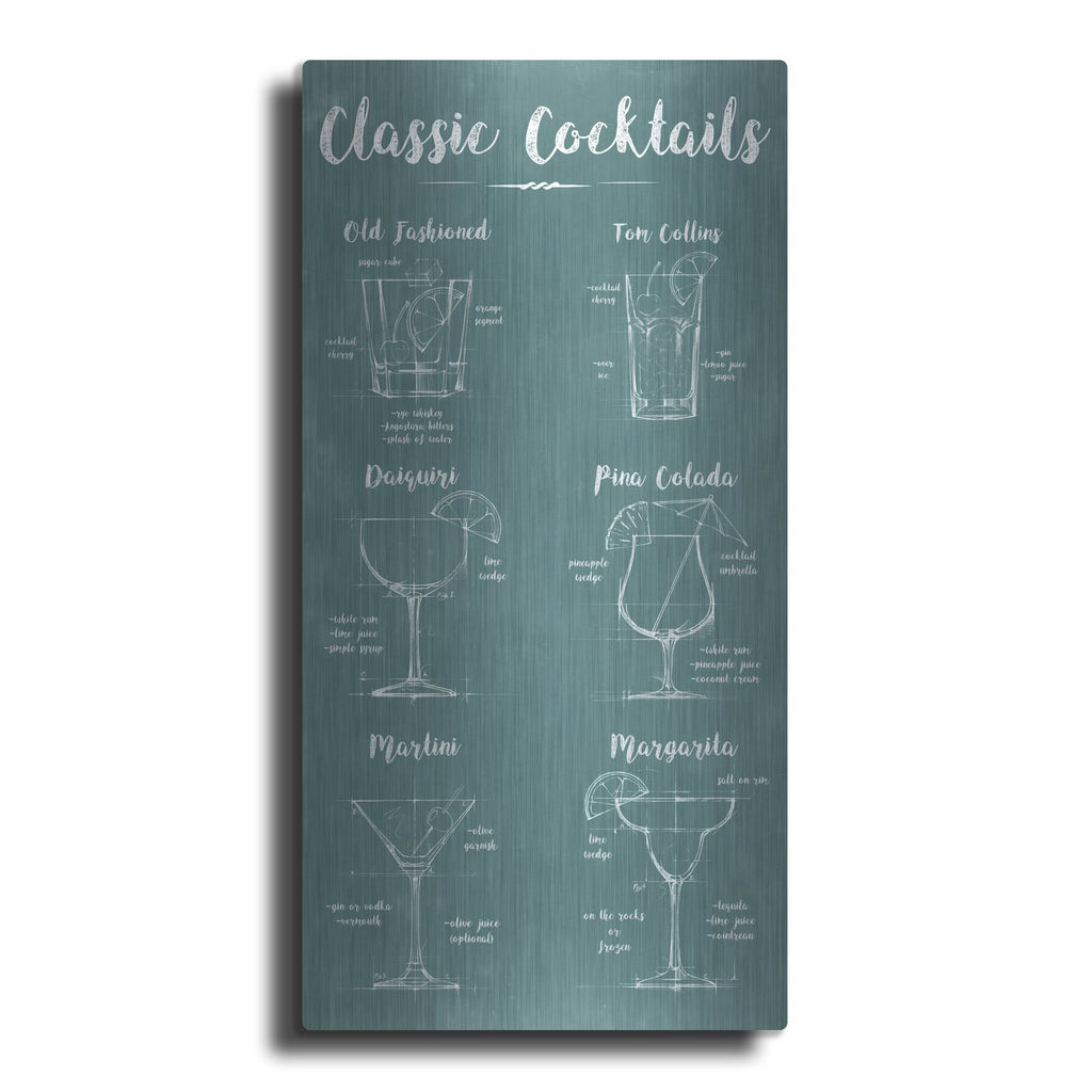 'Mixology Infograph' by Ethan Harper – Metal Wall Art