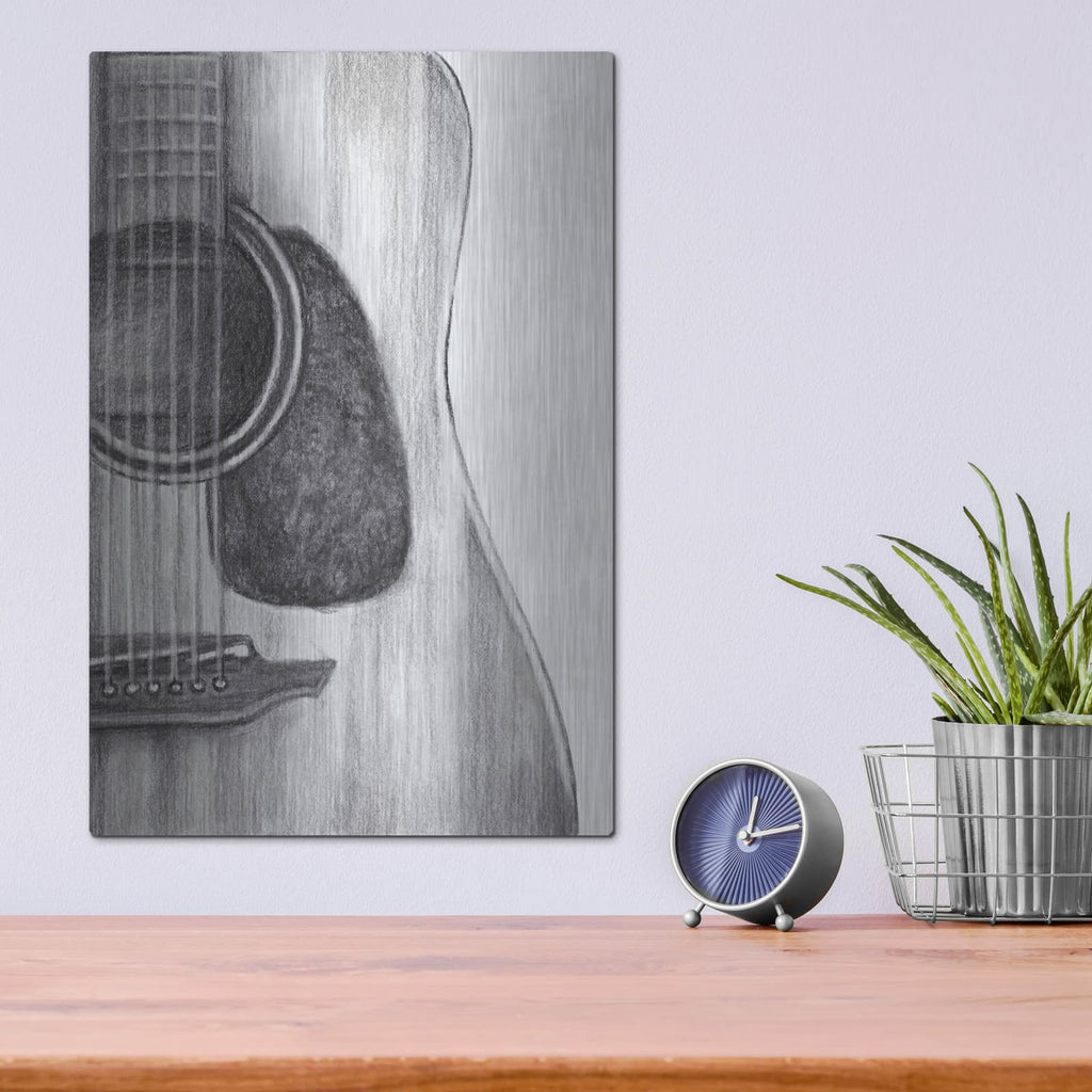 'Stringed Instrument Study III' by Ethan Harper – Metal Wall Art, 12x16 room view