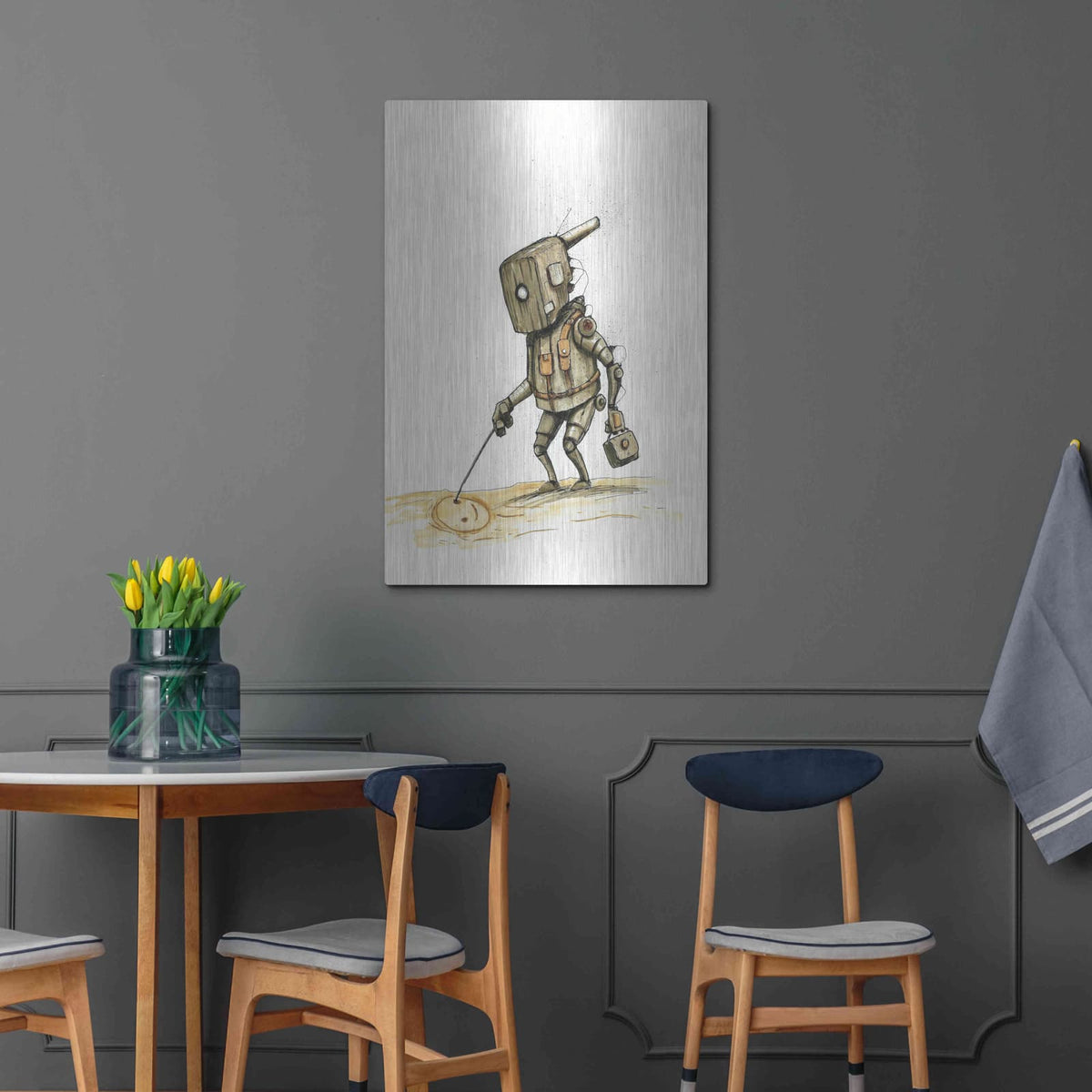 'Ink Bot 3.0' by Craig Snodgrass – Metal Wall Art, 24x36 room view
