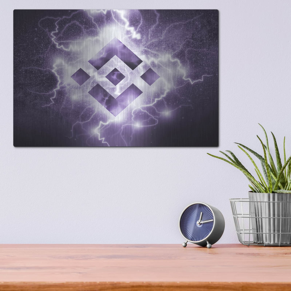 'Binance R' by Valentyn Artemenko – Metal Wall Art, 16x12 room view