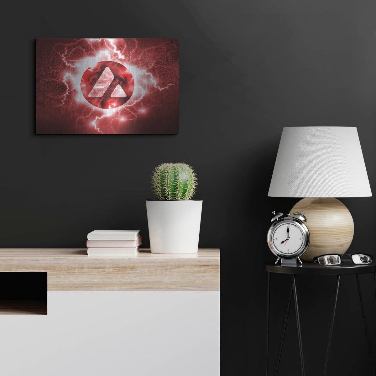 'Crypto Eclipse Avalanche Avax' by Valentyn Artemenko – Metal Wall Art, 24x16 room view