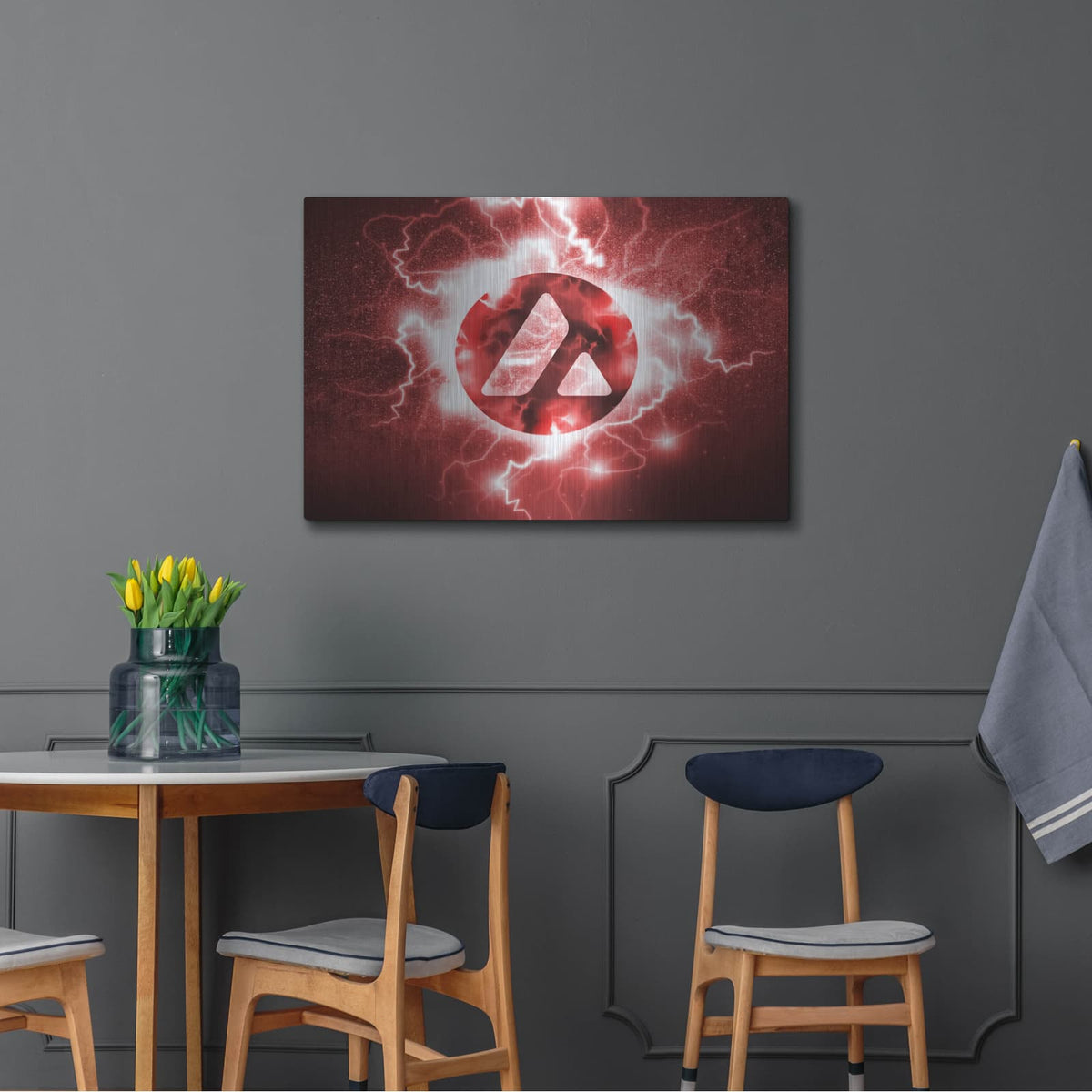 'Crypto Eclipse Avalanche Avax' by Valentyn Artemenko – Metal Wall Art, 36x24 room view