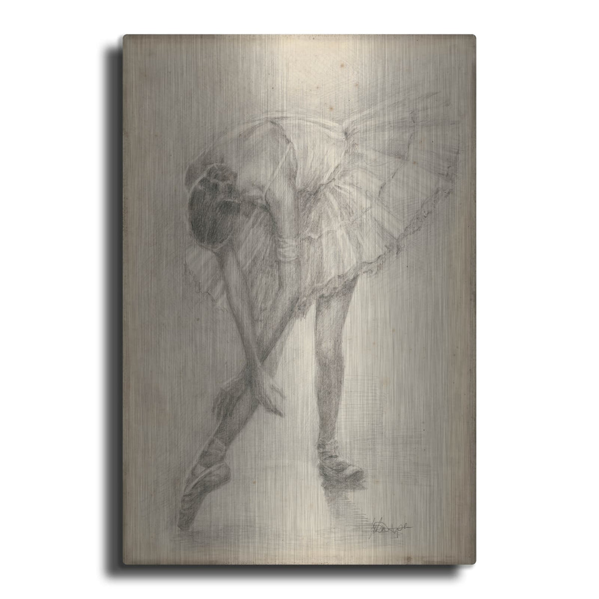 'Antique Ballerina Study II' by Ethan Harper – Metal Wall Art