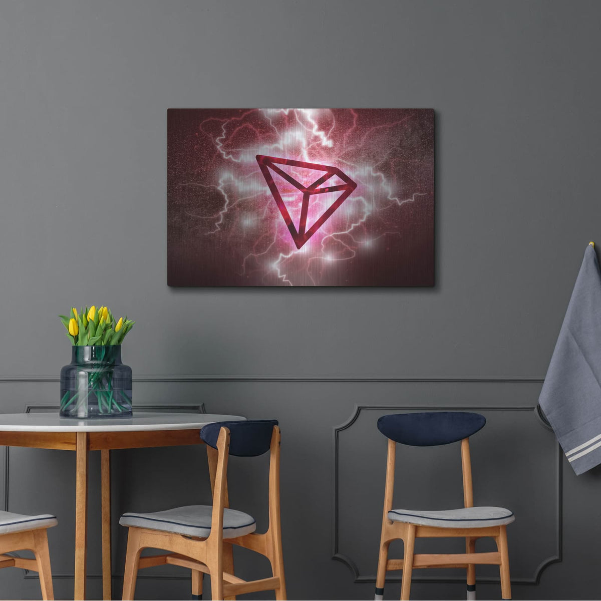 'Crypto Eclipse Tron Trx' by Valentyn Artemenko – Metal Wall Art, 36x24 room view