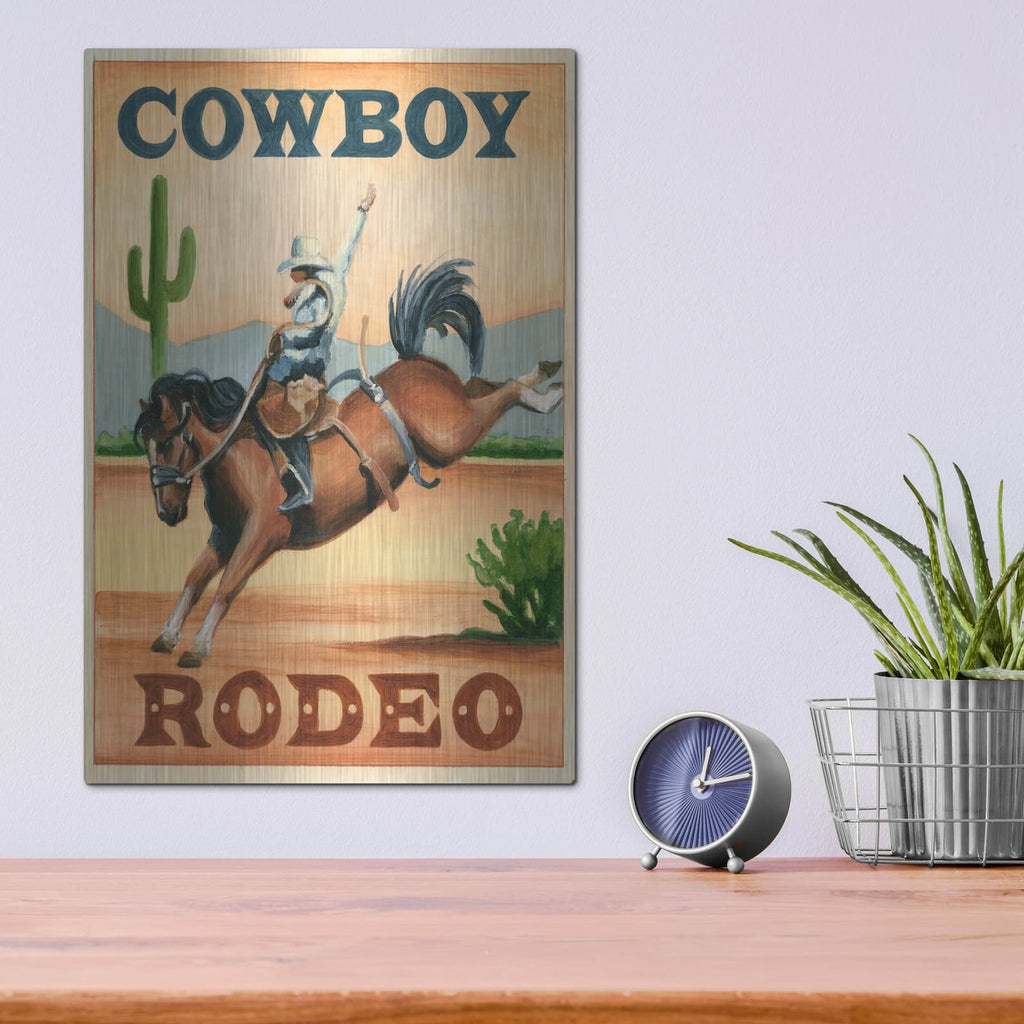 'Cowboy Rodeo' by Ethan Harper – Metal Wall Art, 12x16 room view