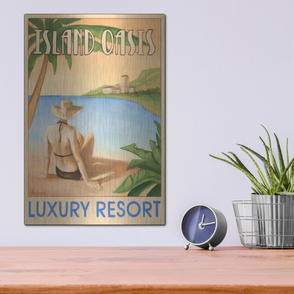 'Island Oasis' by Ethan Harper – Metal Wall Art, 12x16 room view