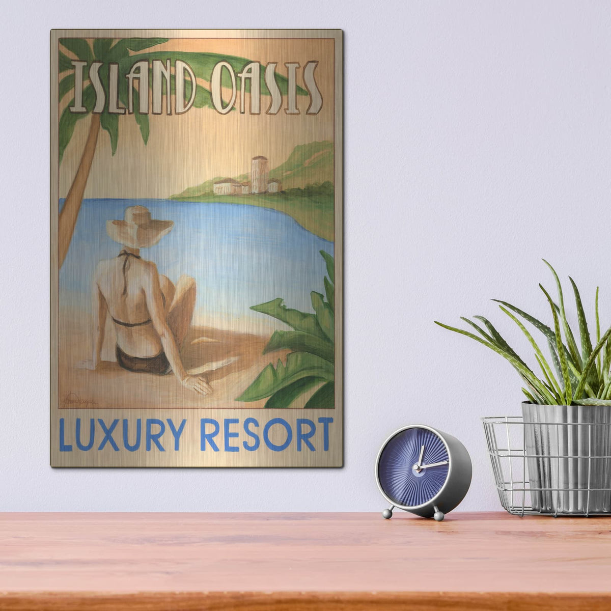 'Island Oasis' by Ethan Harper – Metal Wall Art, 12x16 room view