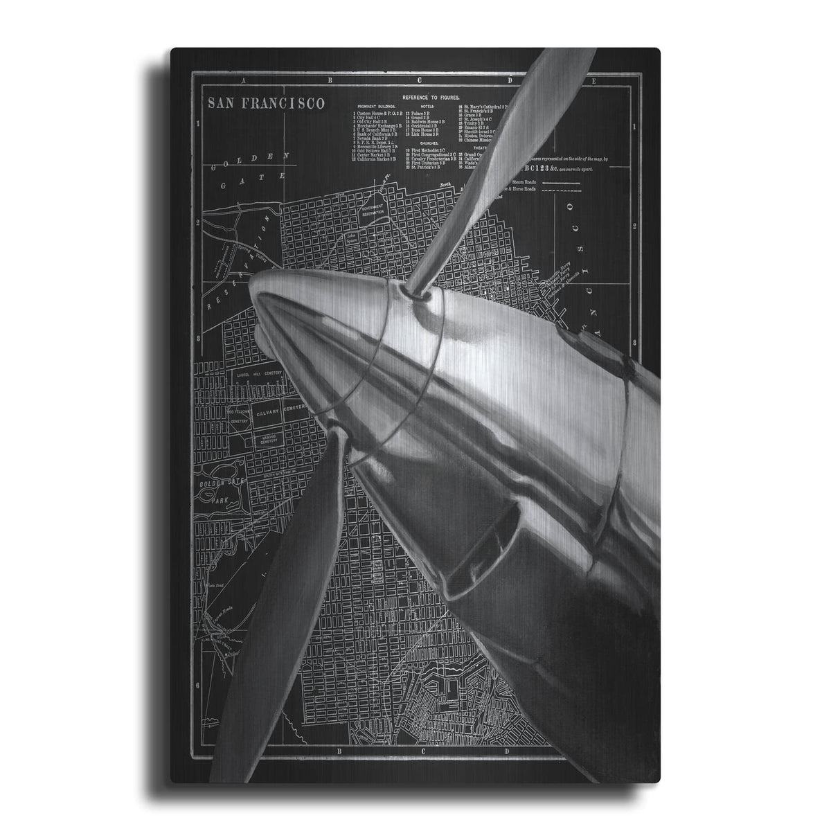 'Vintage Plane II' by Ethan Harper – Metal Wall Art