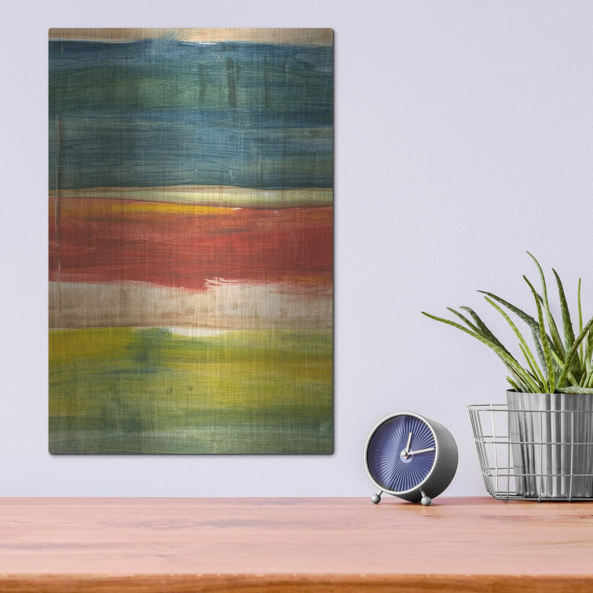 'Vibrant Abstract I' by Ethan Harper – Metal Wall Art, 12x16 room view