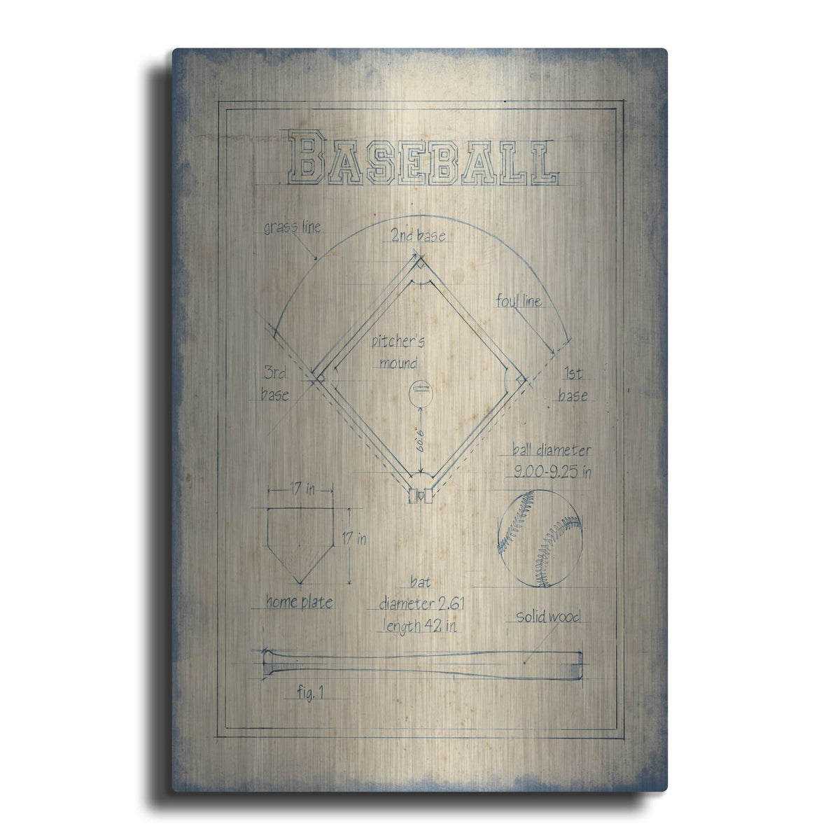 'All About the Game I' by Ethan Harper – Metal Wall Art