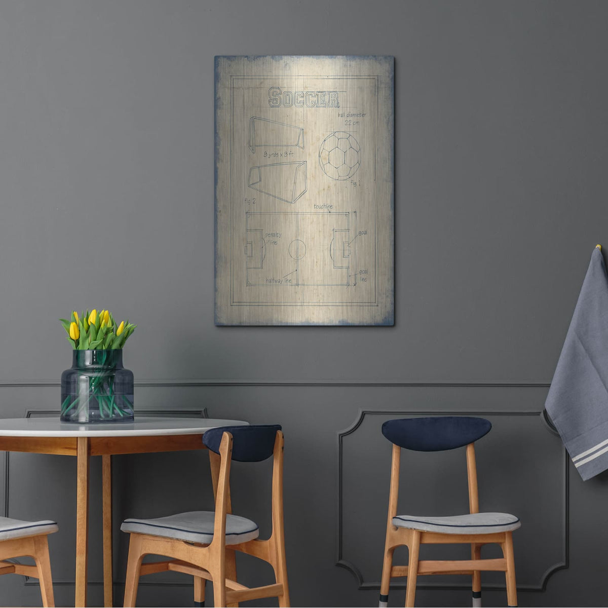'All About the Game IV' by Ethan Harper – Metal Wall Art, 24x36 room view