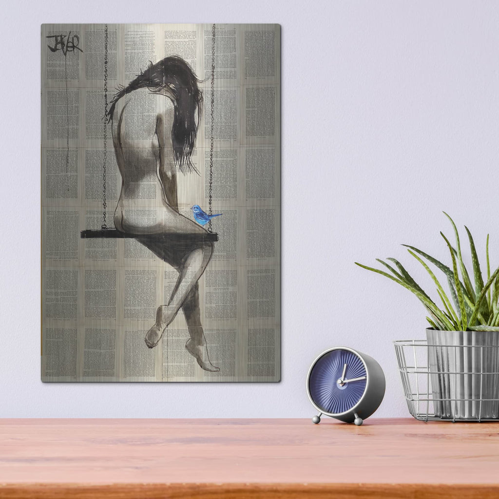 'Dazzling Hope Swing' by Loui Jover – Metal Wall Art, 12x16 room view