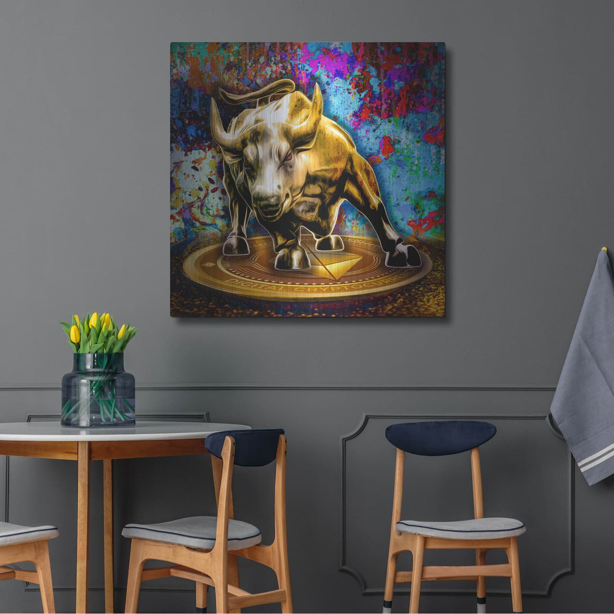 'Ethereum Bull Market' by Valentyn Artemenko – Metal Wall Art, 36x36 room view