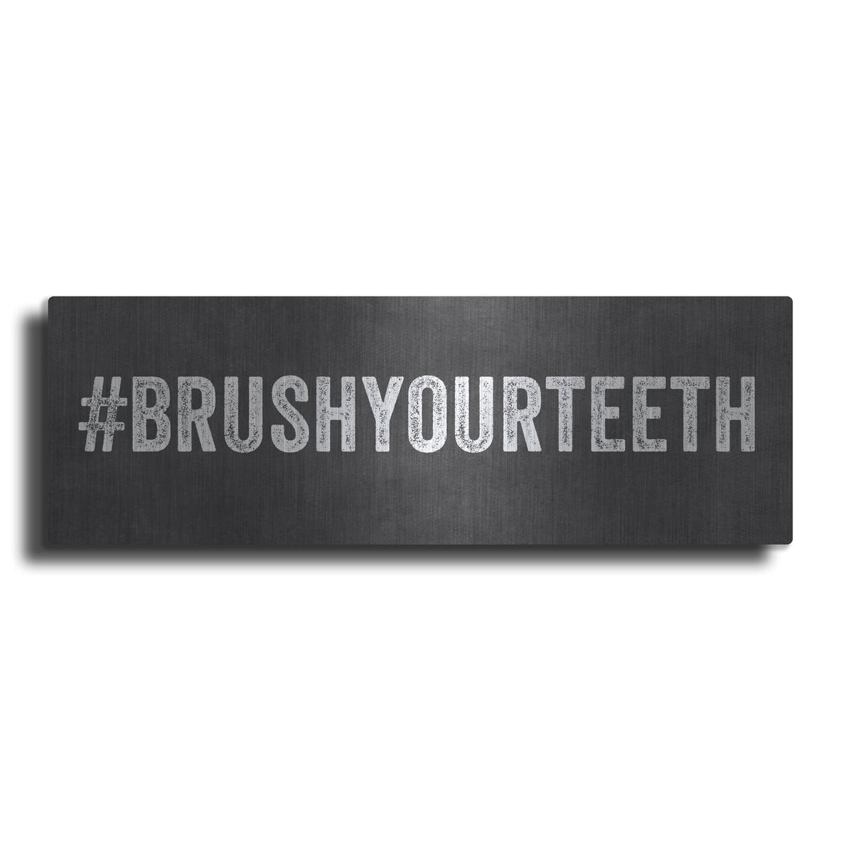 'Brush Your Teeth' by Linda Woods – Metal Wall Art