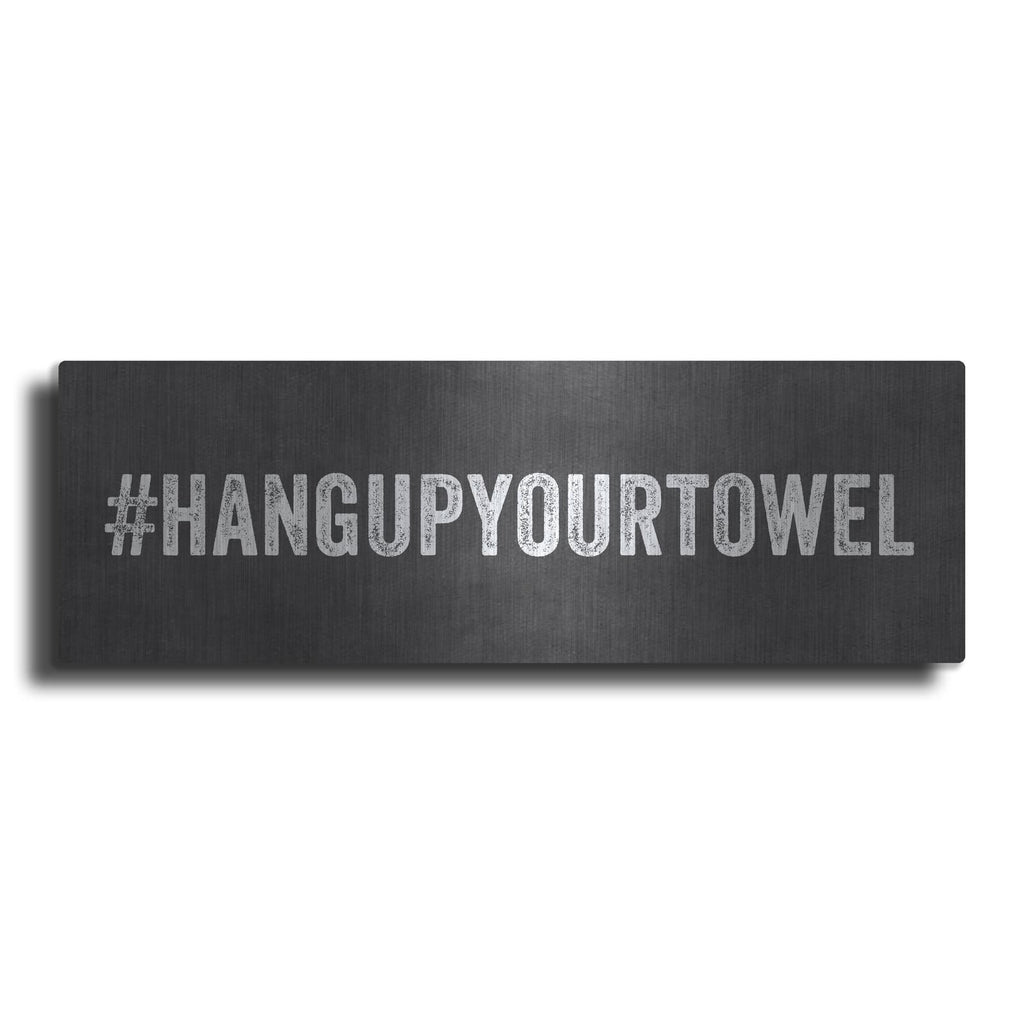 'Hang Up Your Towel' by Linda Woods – Metal Wall Art