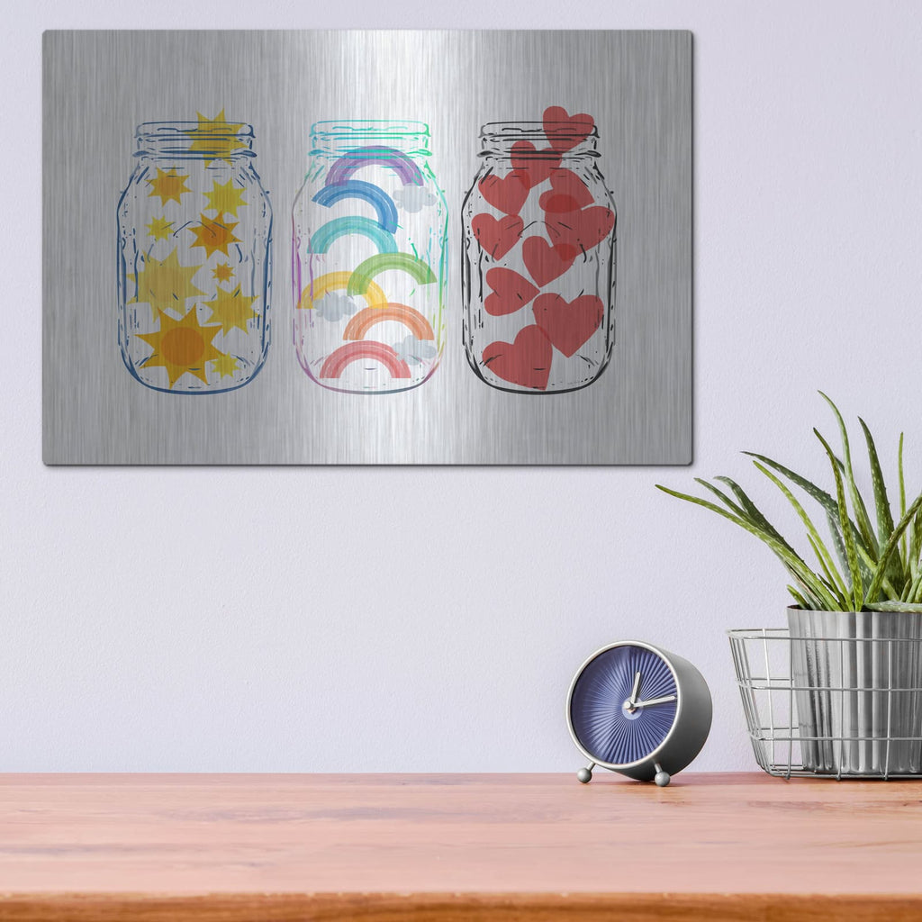 'Jars Of Life' by Linda Woods – Metal Wall Art, 16x12 room view
