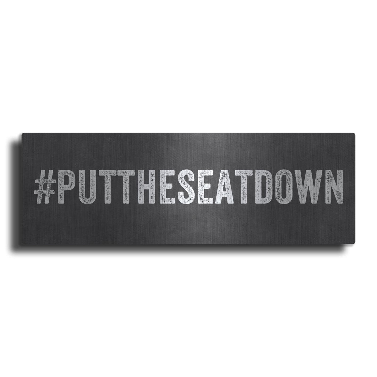 'Put The Seat Down' by Linda Woods – Metal Wall Art