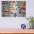 'Vibrant Village' by Linda Woods – Metal Wall Art, 16x12 room view