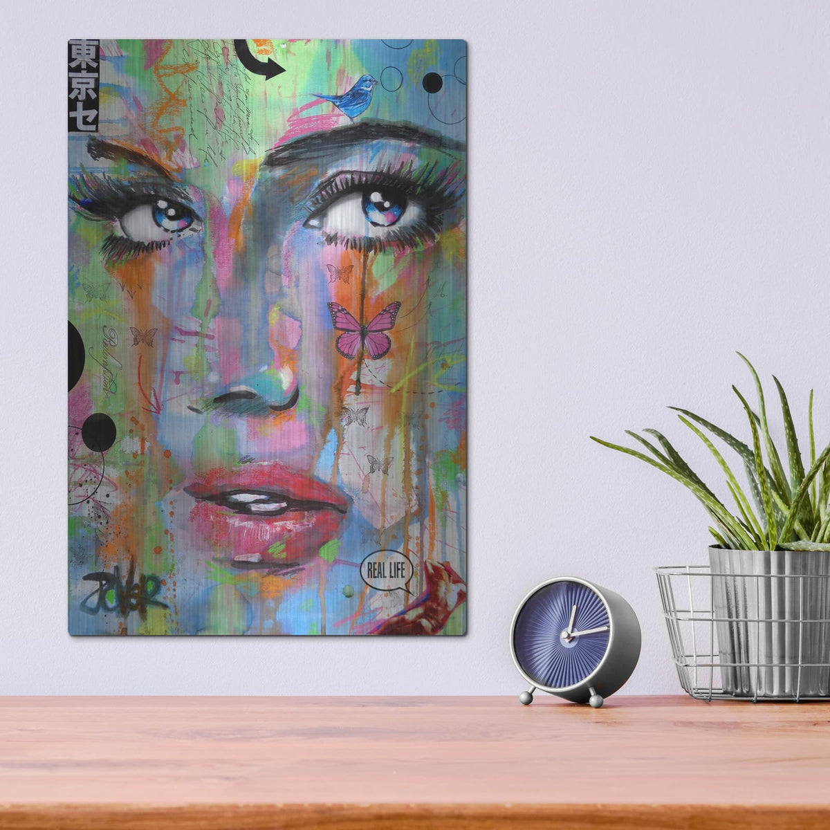 'Real Life' by Loui Jover – Metal Wall Art, 12x16 room view