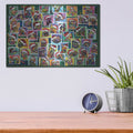 'Santa Hat Animal Stamps' by Dean Russo – Metal Wall Art, 16x12 room view