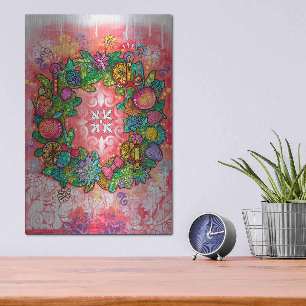 'Citrus Wreath' by Dean Russo – Metal Wall Art, 12x16 room view