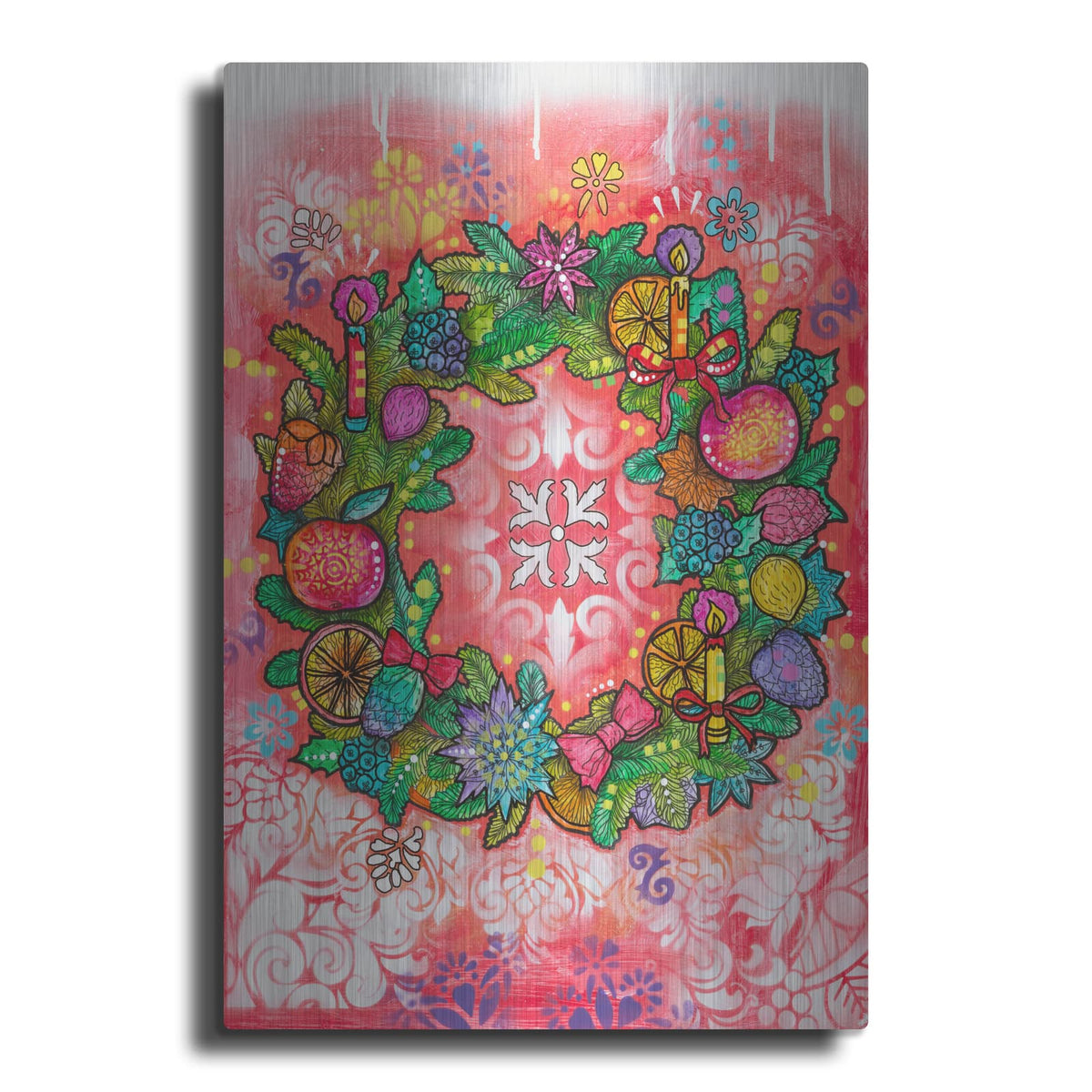'Citrus Wreath' by Dean Russo – Metal Wall Art