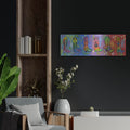 'Line Dance' by Dean Russo – Metal Wall Art, 36x12 room view