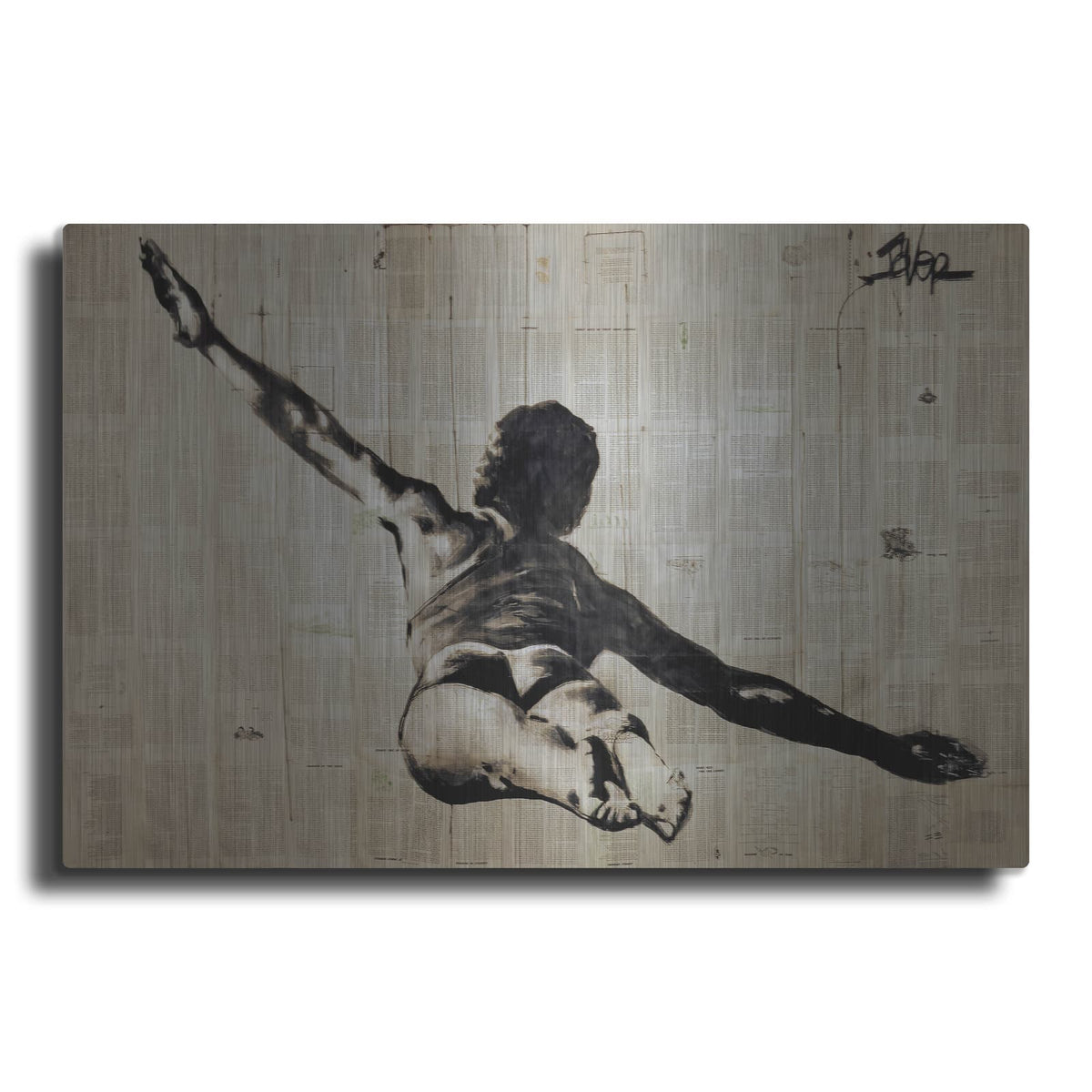 'Flying Free Man' by Loui Jover – Metal Wall Art