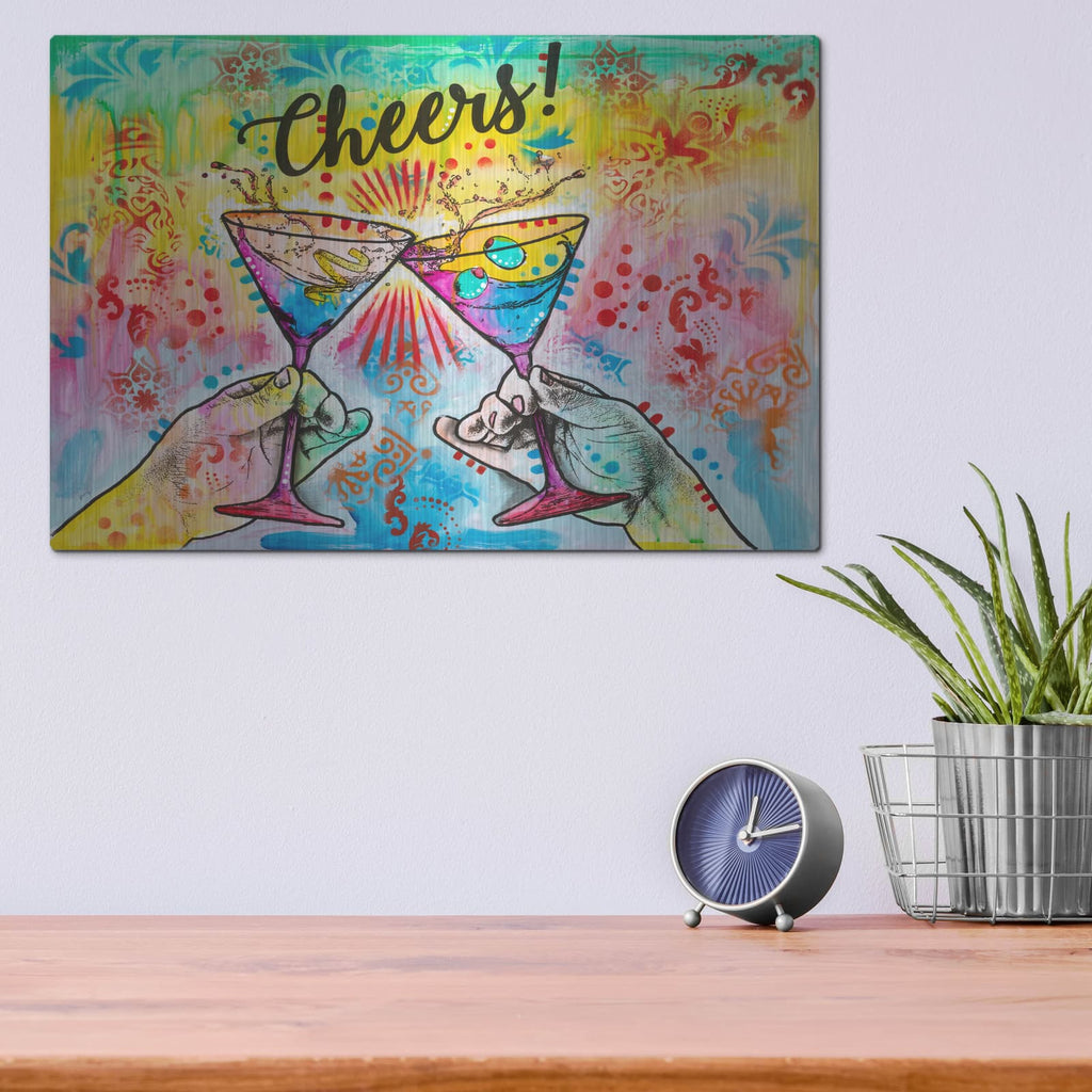 'Cheers - Martini Splash' by Dean Russo – Metal Wall Art, 16x12 room view