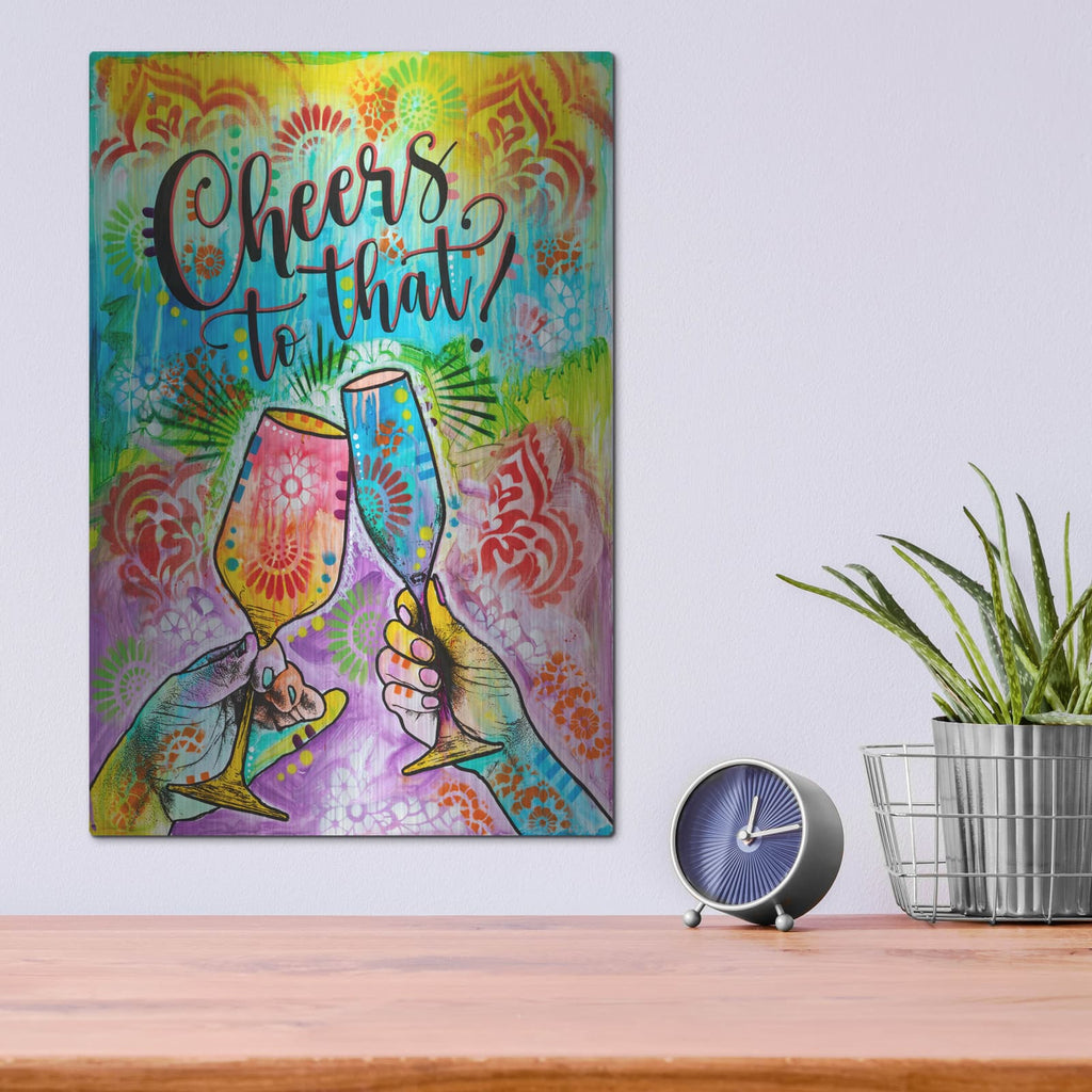 'Cheers - To That' by Dean Russo – Metal Wall Art, 12x16 room view