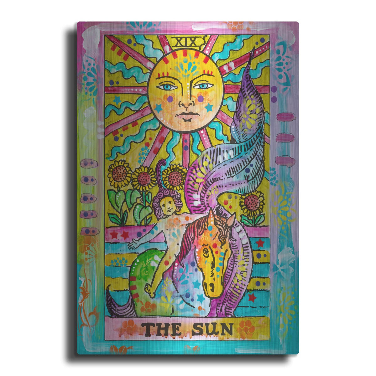 'Tarot - The Sun' by Dean Russo – Metal Wall Art