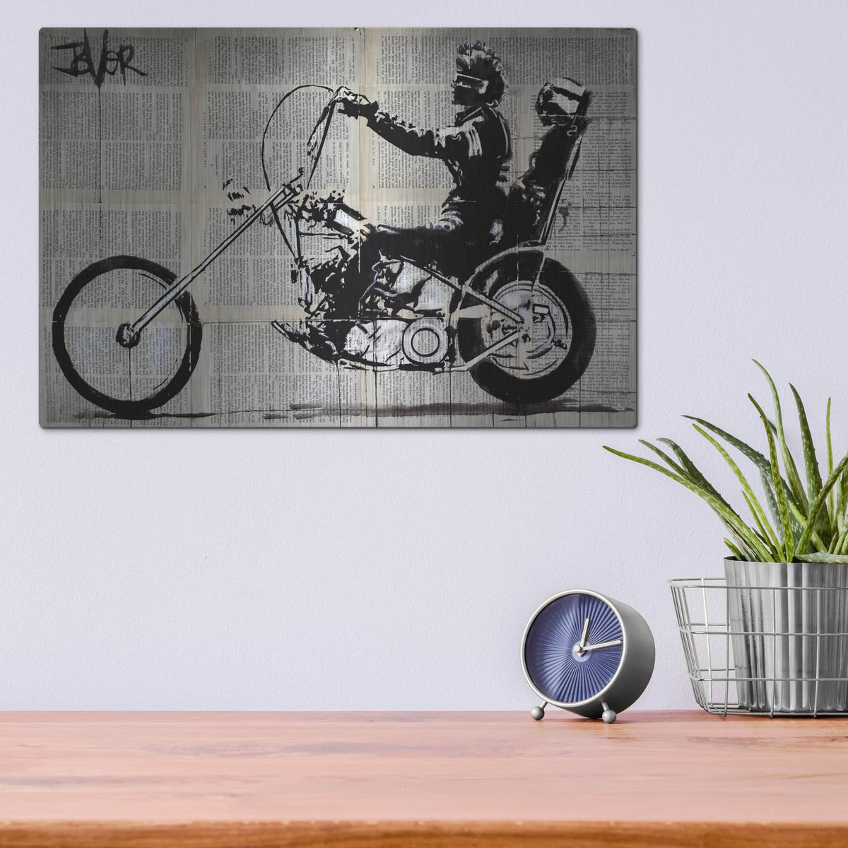 'Get Your Motor Running' by Loui Jover – Metal Wall Art, 16x12 room view