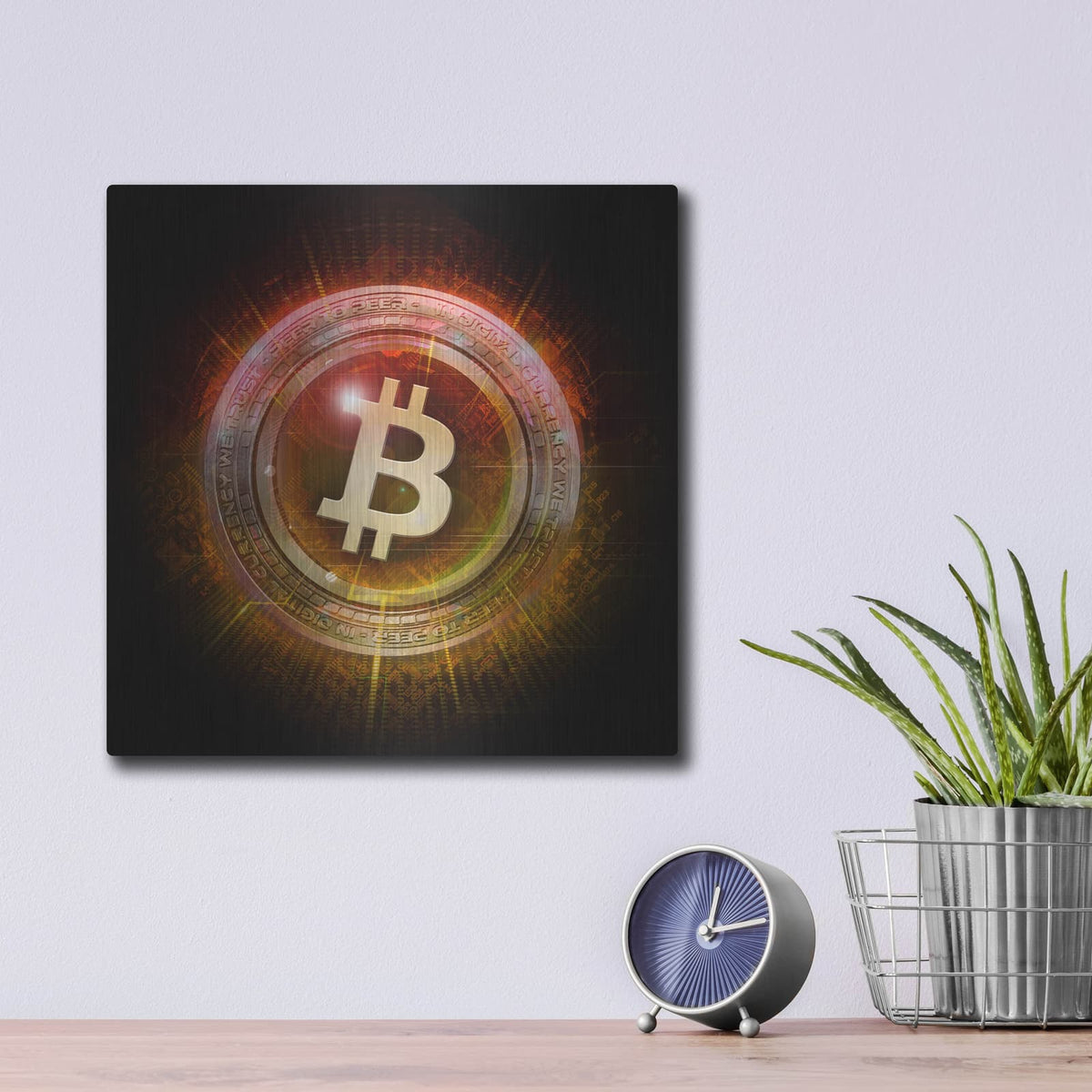'Wagmi Bitcoin Crypto' by Valentyn Artemenko – Metal Wall Art, 12x12 room view