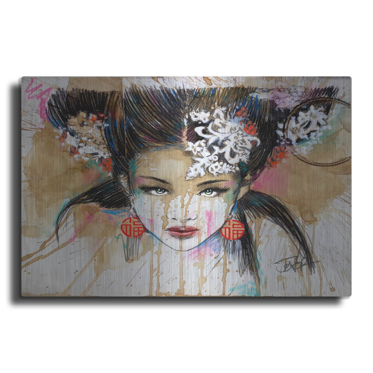 'Lady Luck' by Loui Jover – Metal Wall Art