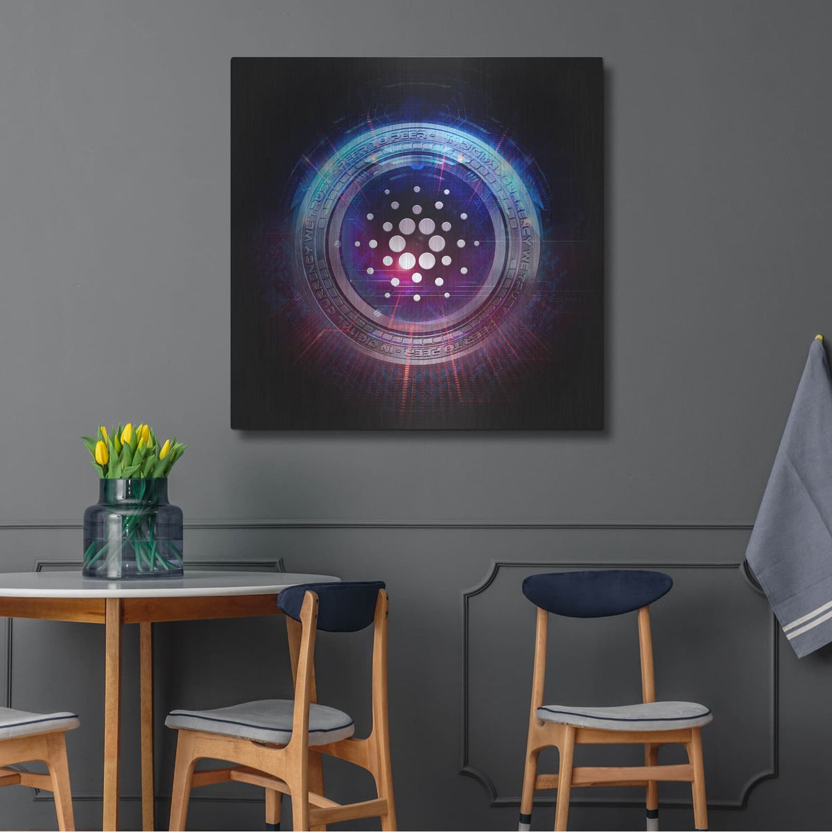 'Wagmi Cardano Crypto' by Valentyn Artemenko – Metal Wall Art, 36x36 room view