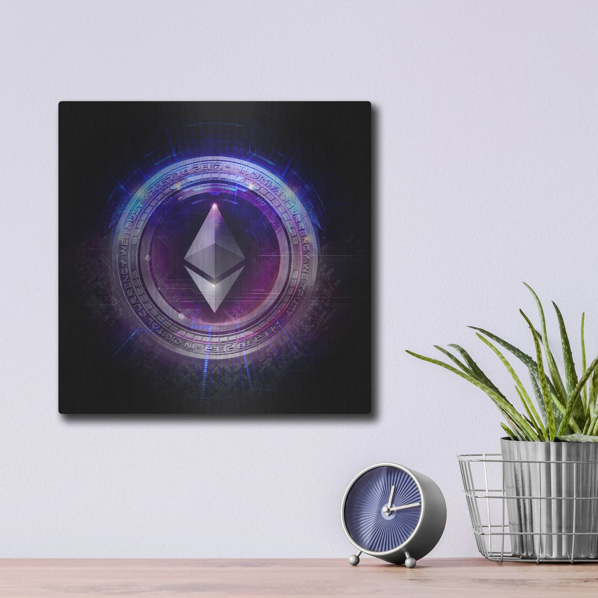 'Wagmi Ethereum Crypto' by Valentyn Artemenko – Metal Wall Art, 12x12 room view