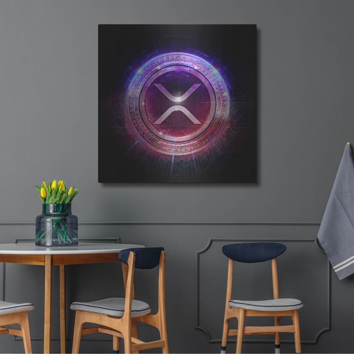 'Wagmi Xrp Crypto' by Valentyn Artemenko – Metal Wall Art, 36x36 room view