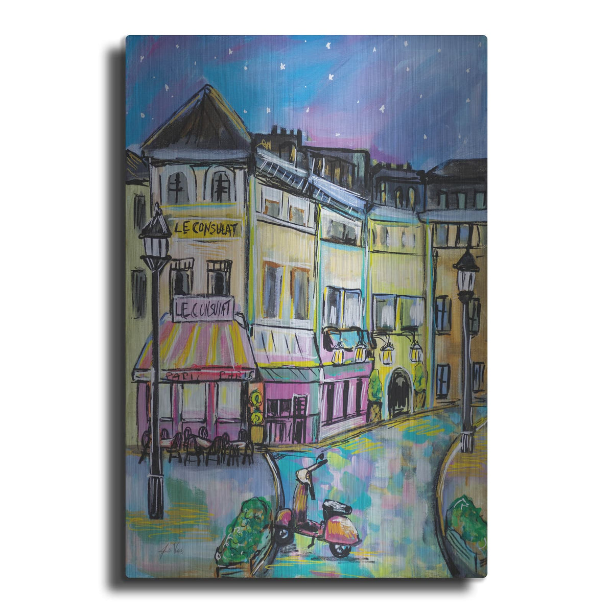 'Paris Evening' by Jeanette Vertentes – Metal Wall Art