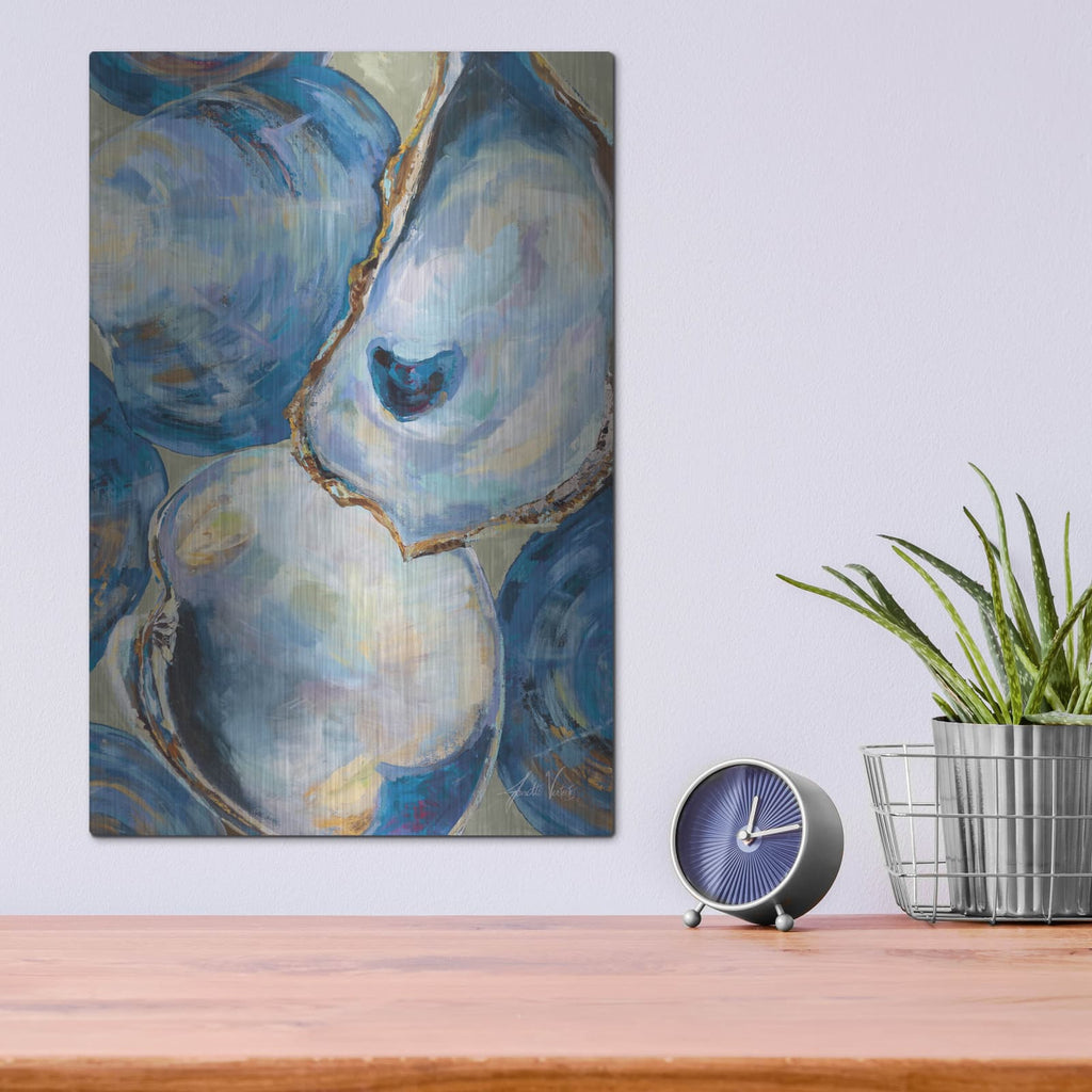 'Matununk Shells Tan Copy 2' by Jeanette Vertentes – Metal Wall Art, 12x16 room view