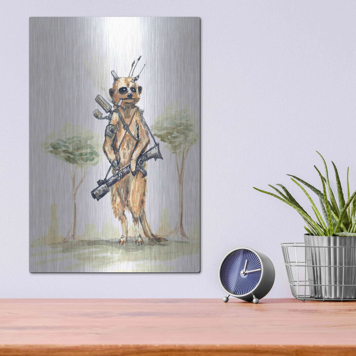 'Meerkat' by Craig Snodgrass – Metal Wall Art, 12x16 room view