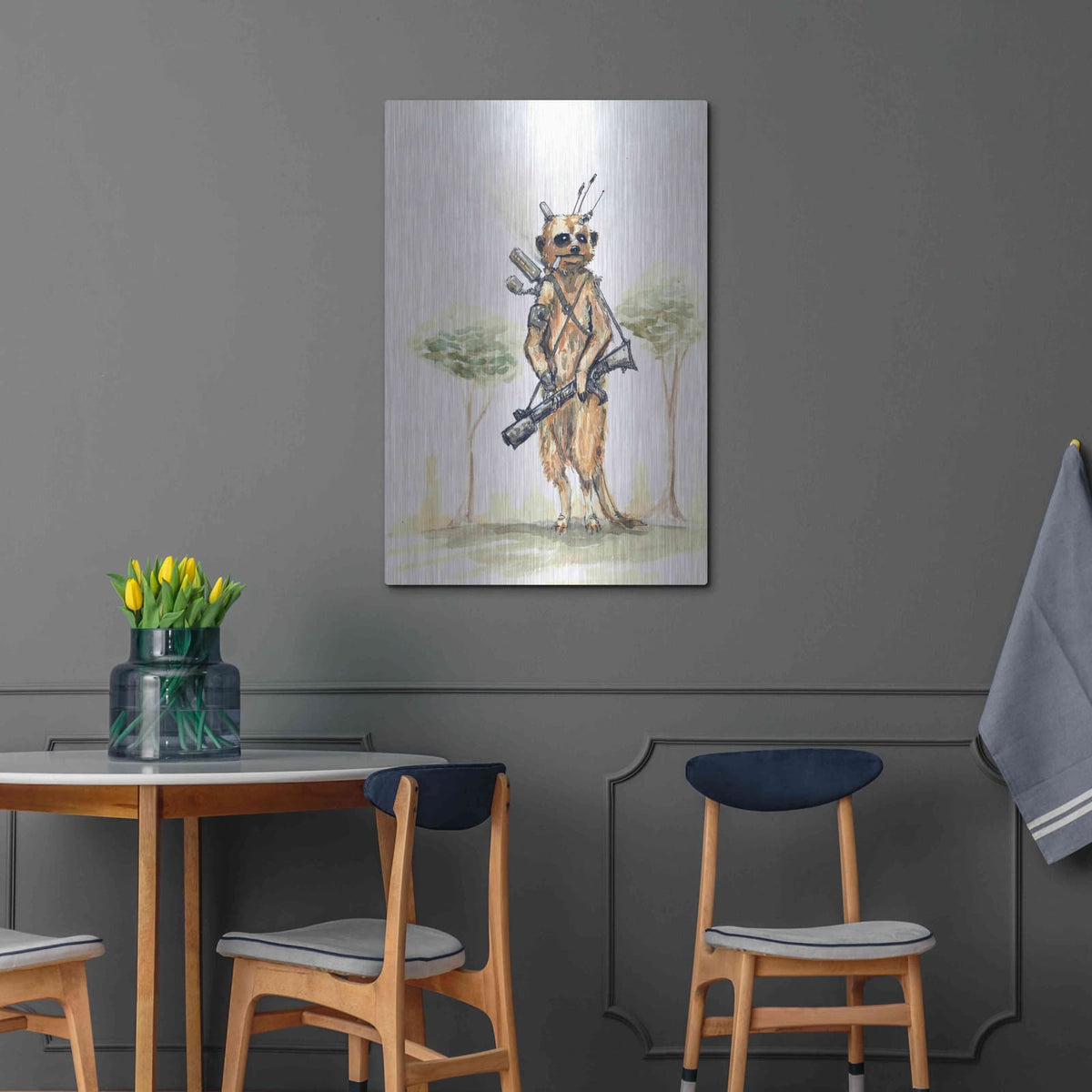 'Meerkat' by Craig Snodgrass – Metal Wall Art, 24x36 room view